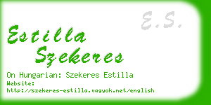 estilla szekeres business card